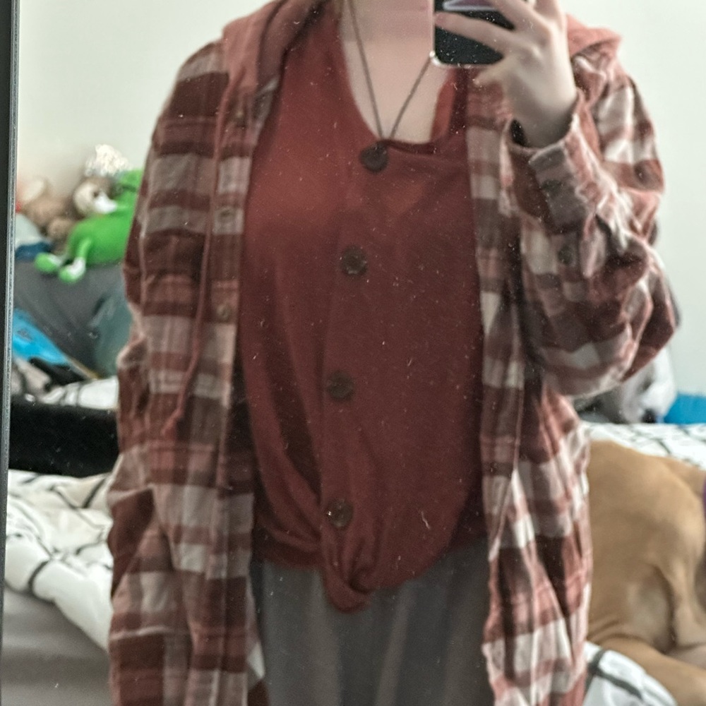 American eagle: flannel sweater